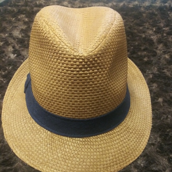 Mens Straw Fedora Hat Old Navy Nwot Sz 